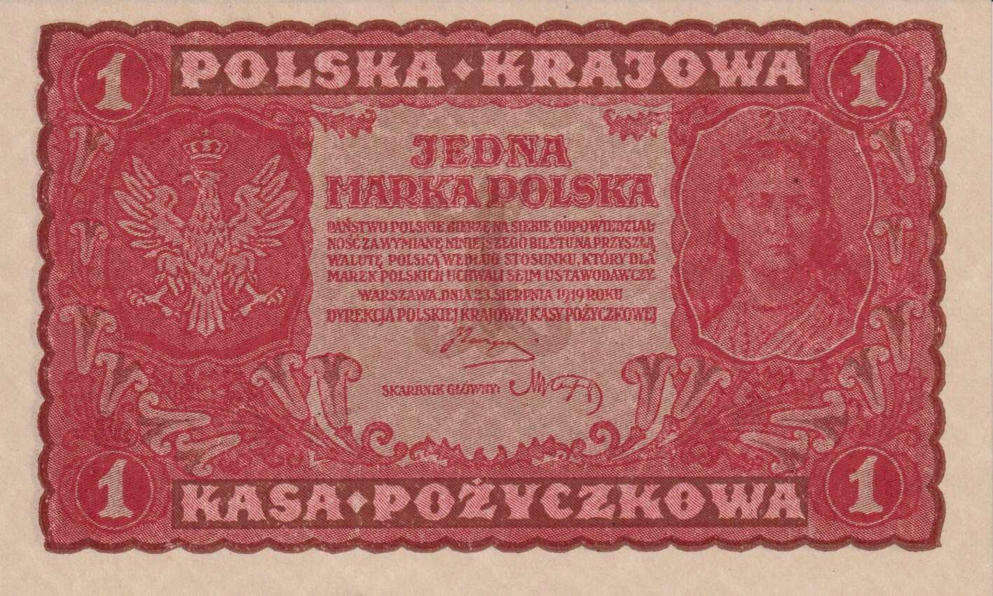 1 marka polska z 1919 r. 1 marka polska z 1919 r.