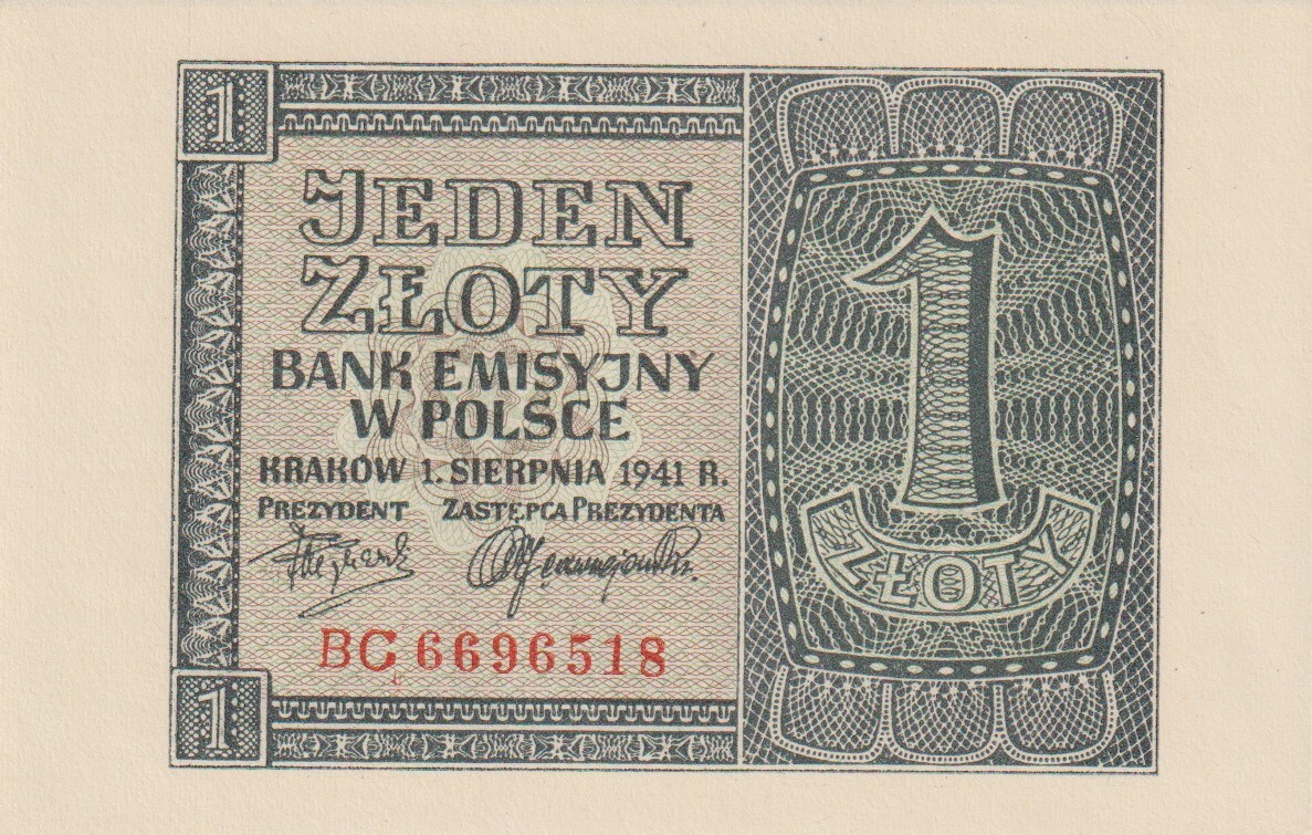 1 zł z 1941 r. 1 zł z 1941 r.