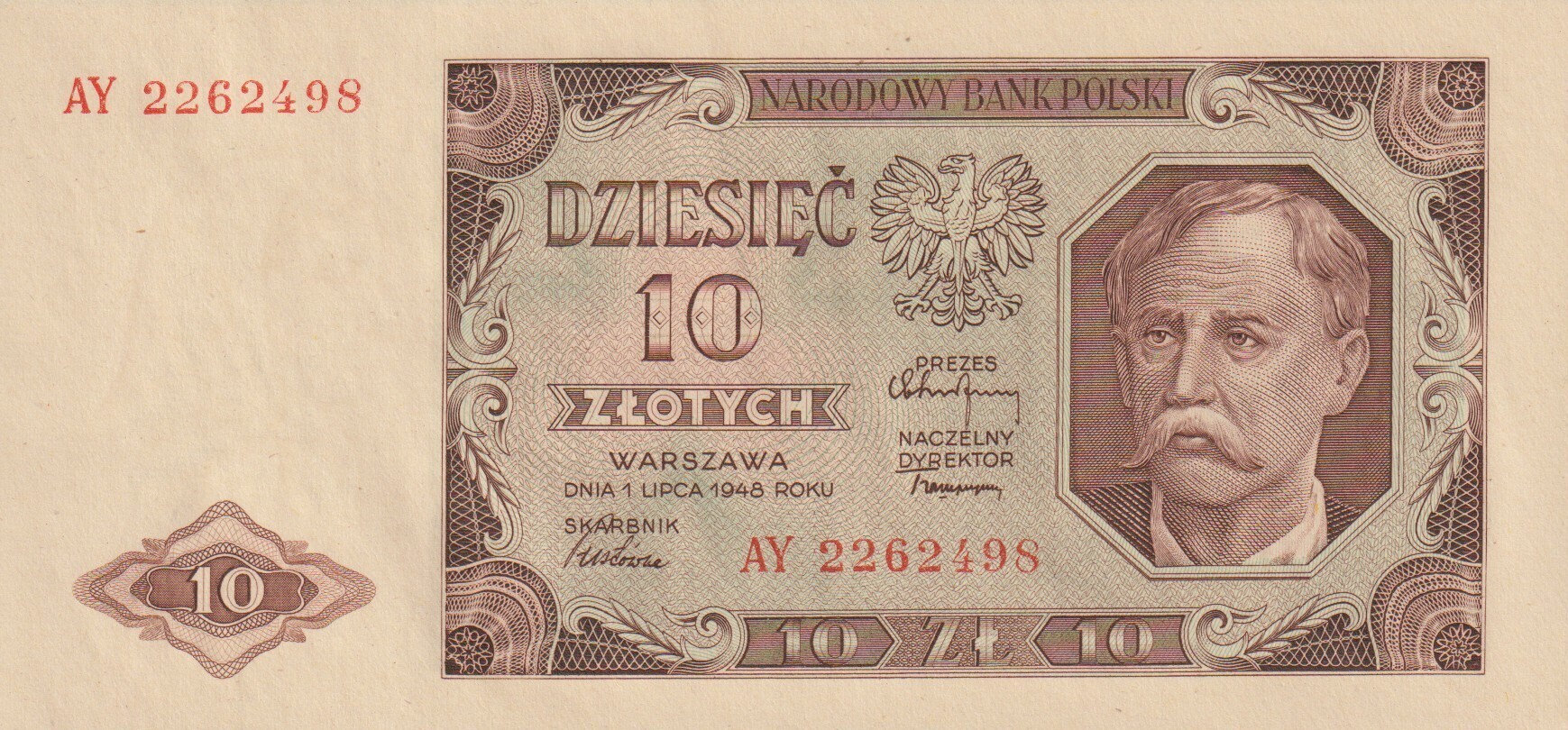 10 zł z 1948 r. 10 zł z 1948 r.